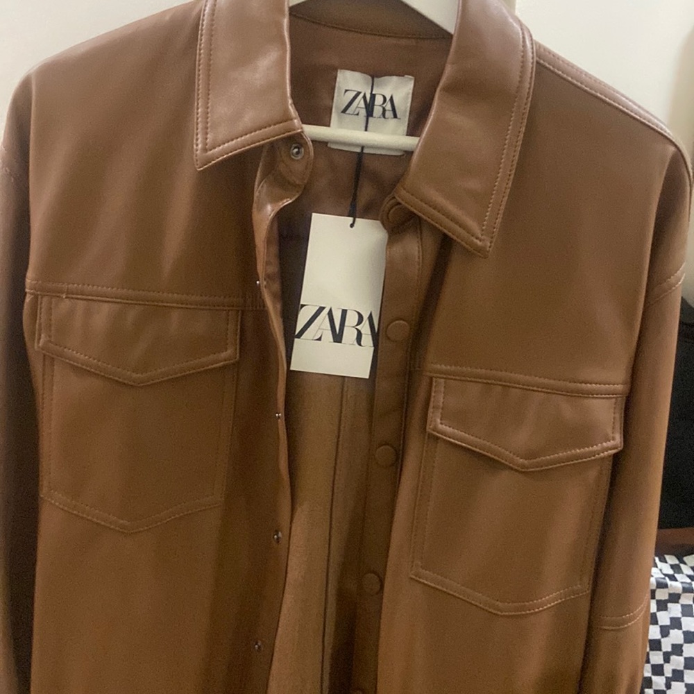 Faux Leather light Jacket